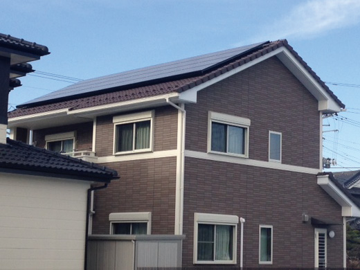 宮城県仙台市のパナソニック製VBHN240SJ21×24枚の太陽光発電施工写真