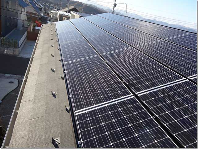 宮城県仙台市のパナソニック製VBHN244SJ33×24枚の太陽光発電施工写真