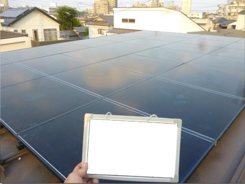 宮城県仙台市のソーラーフロンティア製SF165-S×28枚の太陽光発電施工写真