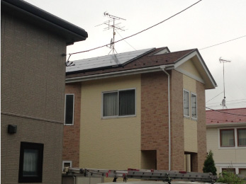 宮城県柴田郡の東芝製SPR-250NE-WHT-J×24枚の太陽光発電施工写真