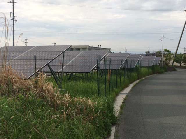 静岡県浜松市のパナソニック製VBHN244SJ33×48枚の太陽光発電施工写真