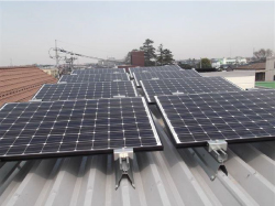 埼玉県草加市のサンヨー製HIT-B205J01×20枚の太陽光発電施工写真