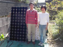 岐阜県土岐市の東芝製SPR-240NE-WHT-J×24枚の太陽光発電施工写真