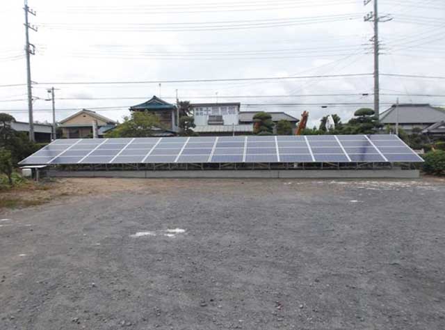 千葉県東金市のアップソーラー製UP-M240P×48枚の太陽光発電施工写真