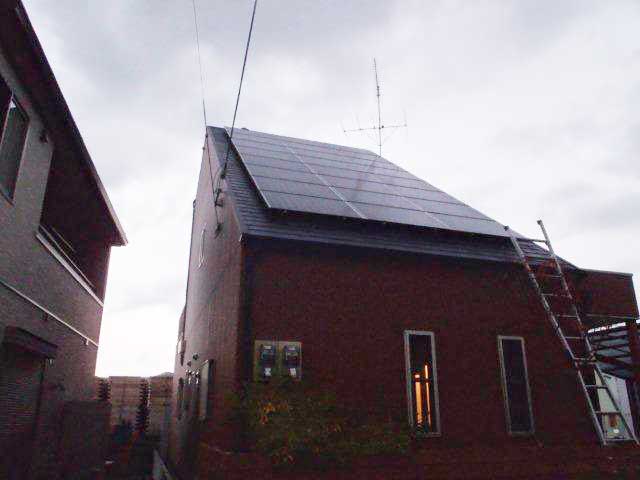 和歌山県和歌山市　のSANYO製HIT-B205J01×30枚の太陽光発電施工写真
